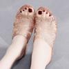 Women's Summer Transparent Crystal Wedges Slippers Soft Sole Non slip Hollow Out Waterproof Peep Toe Slippers Outdoor Slippers