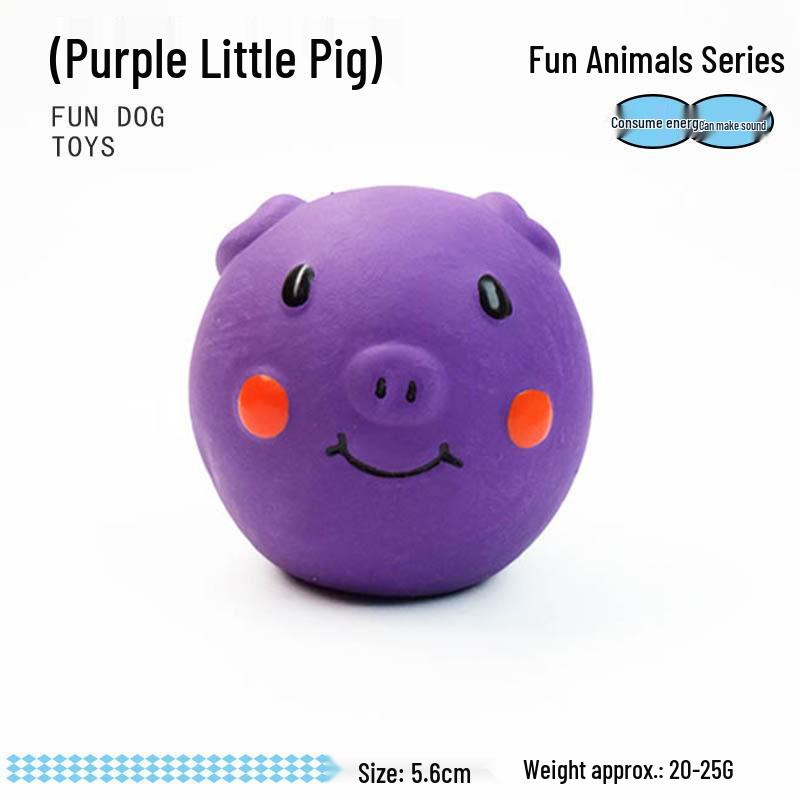 Durable Latex Squeaky Dog Toy for Teething, Stress Relief, and Interactive Training