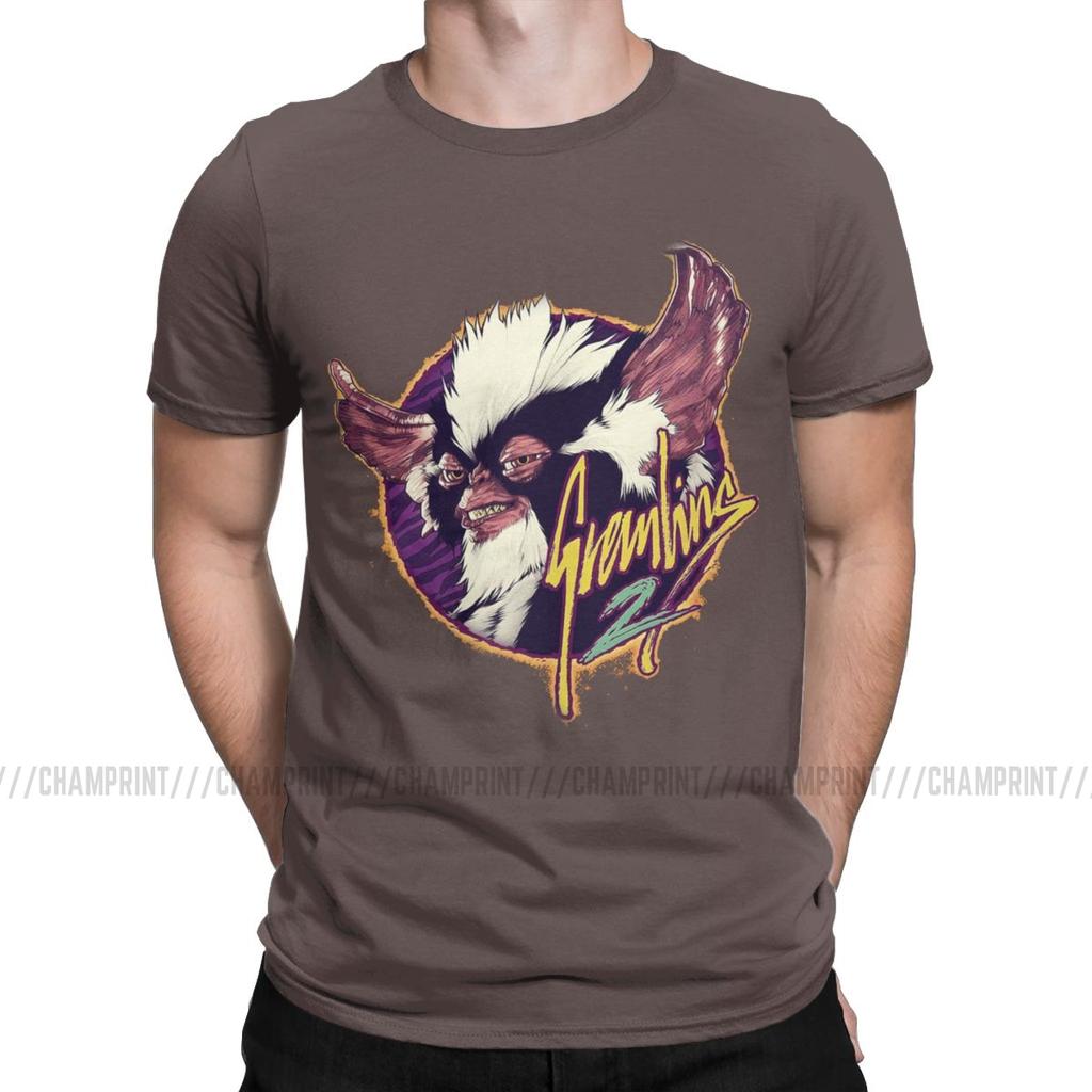 Men S T Shirt Gremlins Novelty Tees Short Sleeve Gizmo Monster Gremlin 80S Horror Christmas Movie