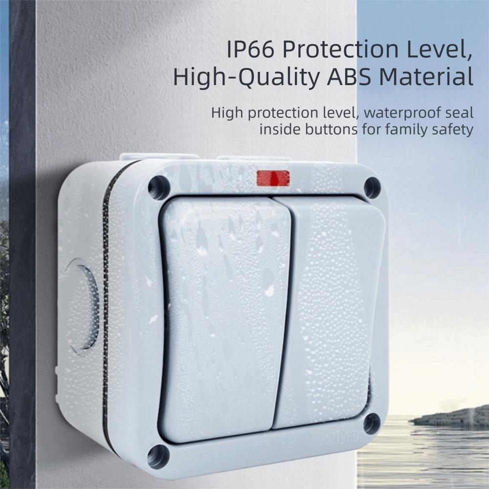 Heat Resistant IP66 Outdoor Switch Push Button Power Switch Outdoor Home Electrical