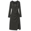 2023 Autumn Hooded Zipper Slit Dress for Women - Large Size, Slimming, Belly-Covering, Age-Reducing Style