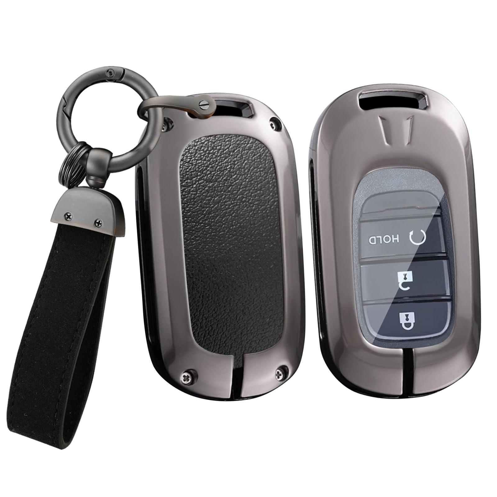 ontto Чехол для ключей Honda, Чехол-обложка для ключа, Держатель для ключей, Сплав + Кожа, Стильный, Для смарт-ключа, M