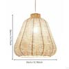 Rattan Pendant Lampshade Retro Design Woven Hanging Light Shade Rustic Elegance Fiber Lamp Cover for