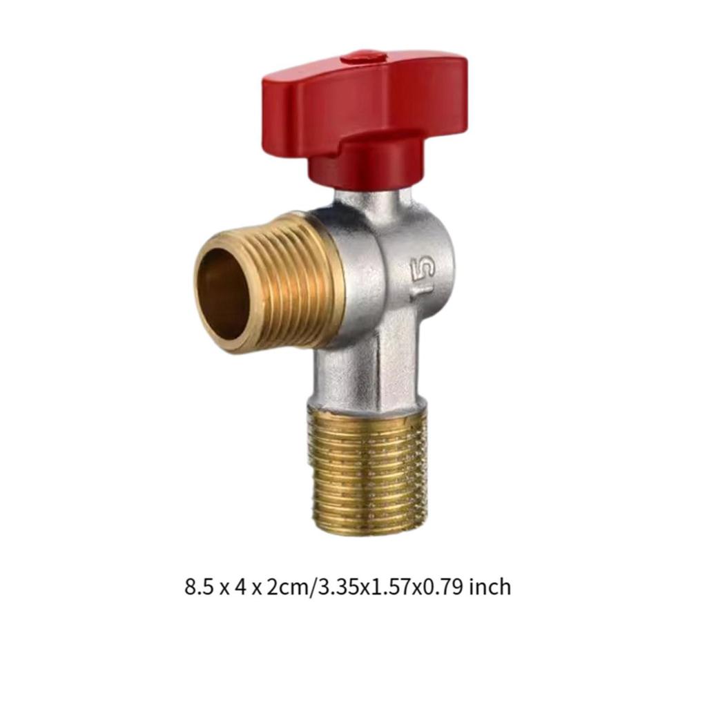 Angle Stop Valve 1/2'' Easy Installation Brass Replacement Hot Cold Water Faucet Valve for Faucet Bathroom Kitchen Basin Toilet