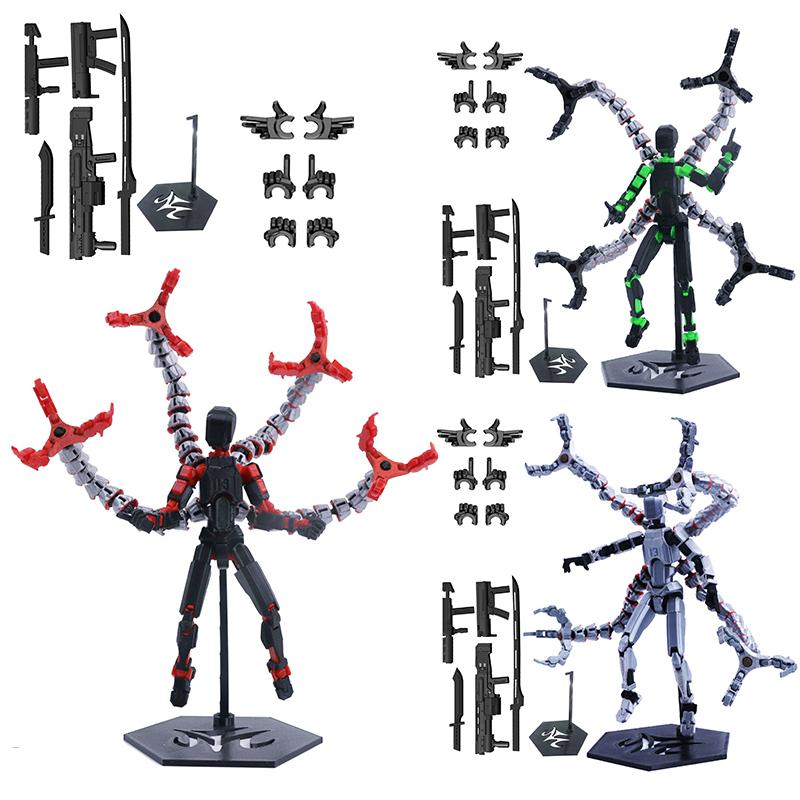 1 Set Actionfigur Doctor Octopus Montagezubehör 3D-gedrucktes mehrgelenkiges bewegliches Robotermodell Geschenk