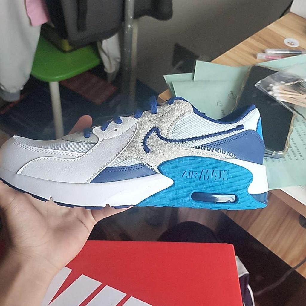Nike Air Max Excee GS Hvit Dyp Kongeblå Barnesneakers Fotoblå Fotonstøv FB3058-100