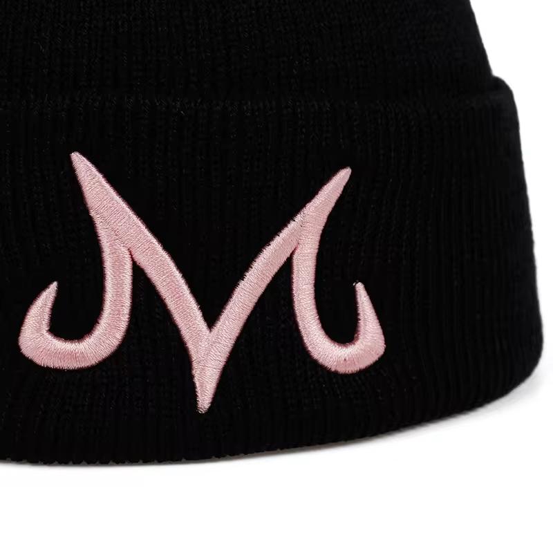 Unisex M Letter Embroidery Beanies Hats Autumn Majin Buu Winter Warm Hat Hip Hop Caps For Women Men Cotton Skull Bonnet Hat