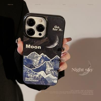 Hanyue Snow Mountain Applicable To 15ProMax Apple Phone Case IPhone 13 Trendy Brand 16 Cold 12 Soft 11XR