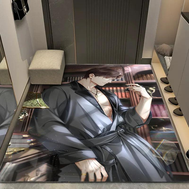 Cartoon Anime Carpets for Living Room Bedroom Bedside Soft Area Rug Anti-slip Large Size Balcony Floor Mat Indoor Decoration