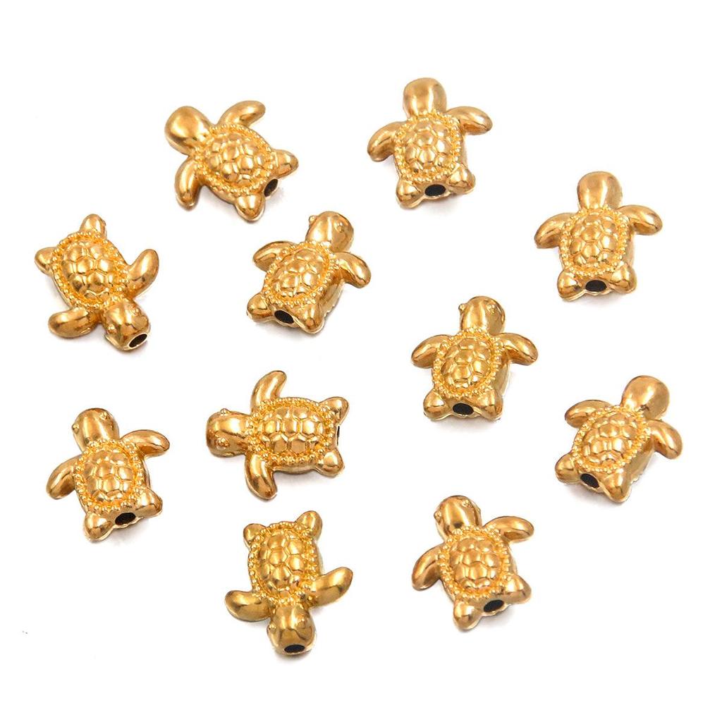 Retro Ocean-Themed Stainless Steel Beaded Pendants: Starfish, Seahorse, Sea Turtle for DIY Bracelets & Necklaces