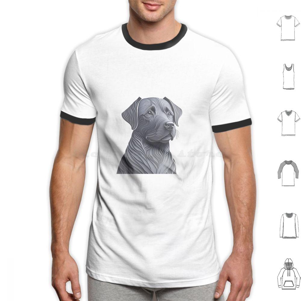 Black Labrador Layered Art T Shirt 6xl Cotton Cool Tee Black Labrador Dog Black Labrador Art Labrador Dog Design Black Labrador