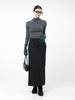 Chaenseseunoi Back-Slit Wool Long Skirt - Black /W244Sk01Bk