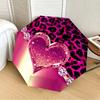 1pc Leopard Heart Automatic Open/Close Umbrella, 8-Rib Sturdy Frame, Umbrella for Travel, Everyday, Formal Events Yy251126001