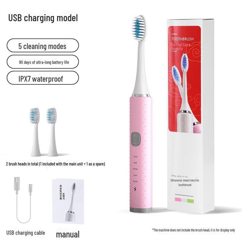 Customizable Electric Toothbrush: Rechargeable Sonic Brush for Adults, Couples & Kids