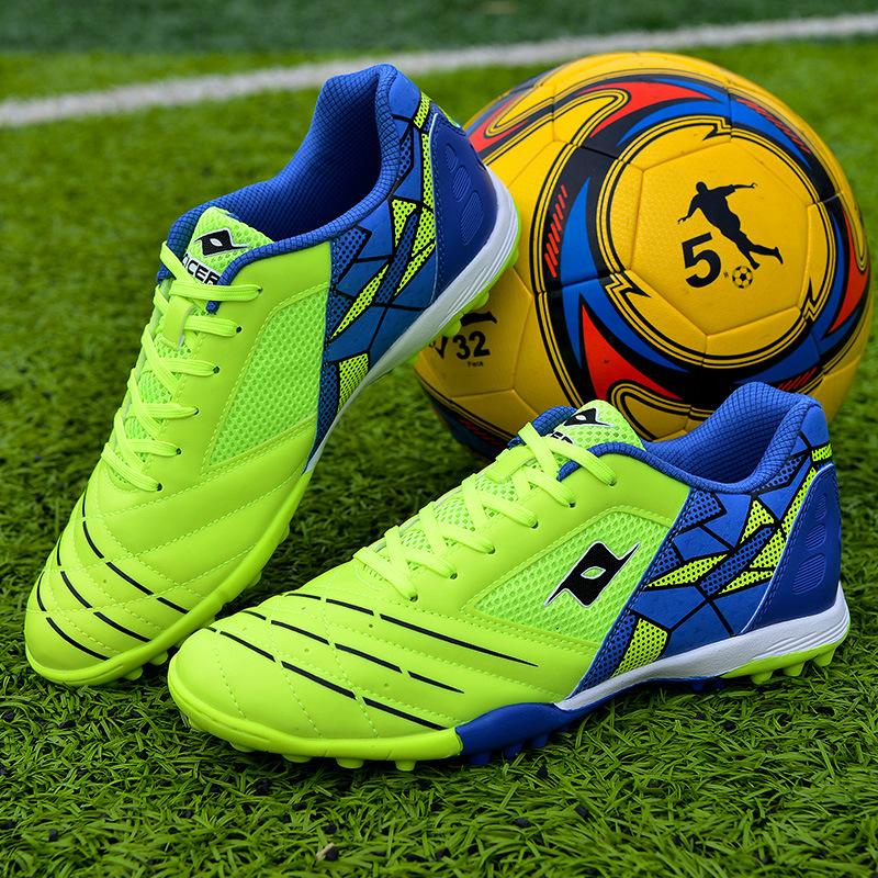 Football Shoes Men's TF Broken Nails Velcro Children's Primary and Secondary School Students Youth Sports Competition Training Sports Shoes