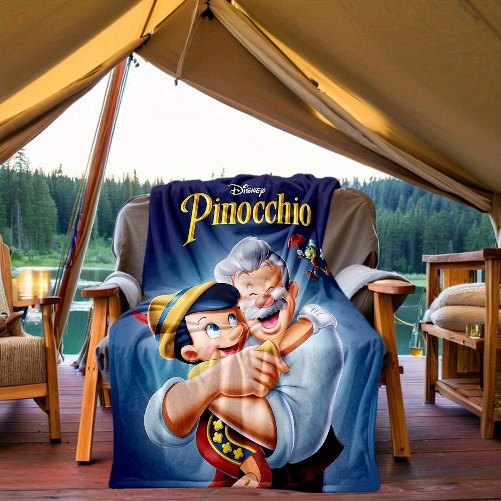 1pc, Pinocchio & Grandpa Blanket Soft and Cozy Cartoon Character Throw, Gift Idea for Friends, Living Room, Travel, Camping