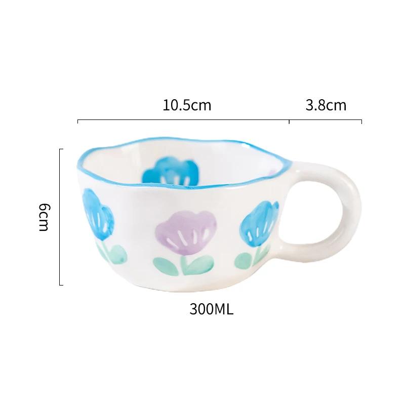 

Керамическая кружка с ручкой в виде кролика, ложка в форме руки, нестандартная чашка для кофе, молока, чая, завтрака, овсянки, посуды для питья, кухонная чашка 300ML