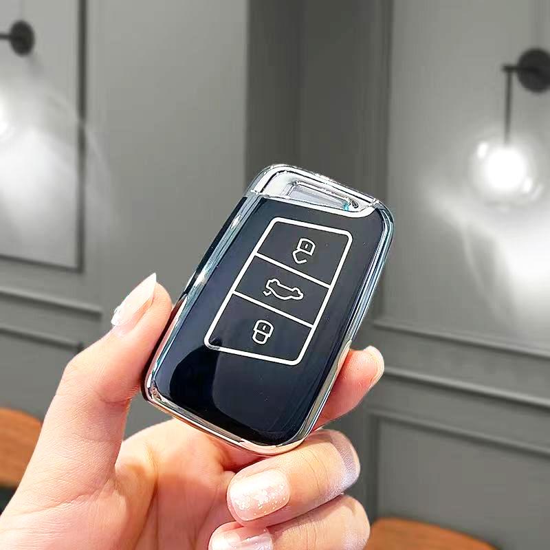 For Seat For Volkswagen VW Polo Passat B8 Tiguan 2 TPU Car Key Case Cover for Skoda Octavia Kodiaq Karoq Shell Fob Holder Cover