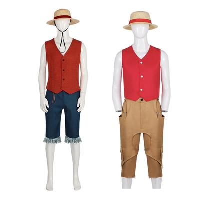 Maimuța D. Costum Luffy Live-Action Wano Regele Piraților pentru Halloween și Cosplay
