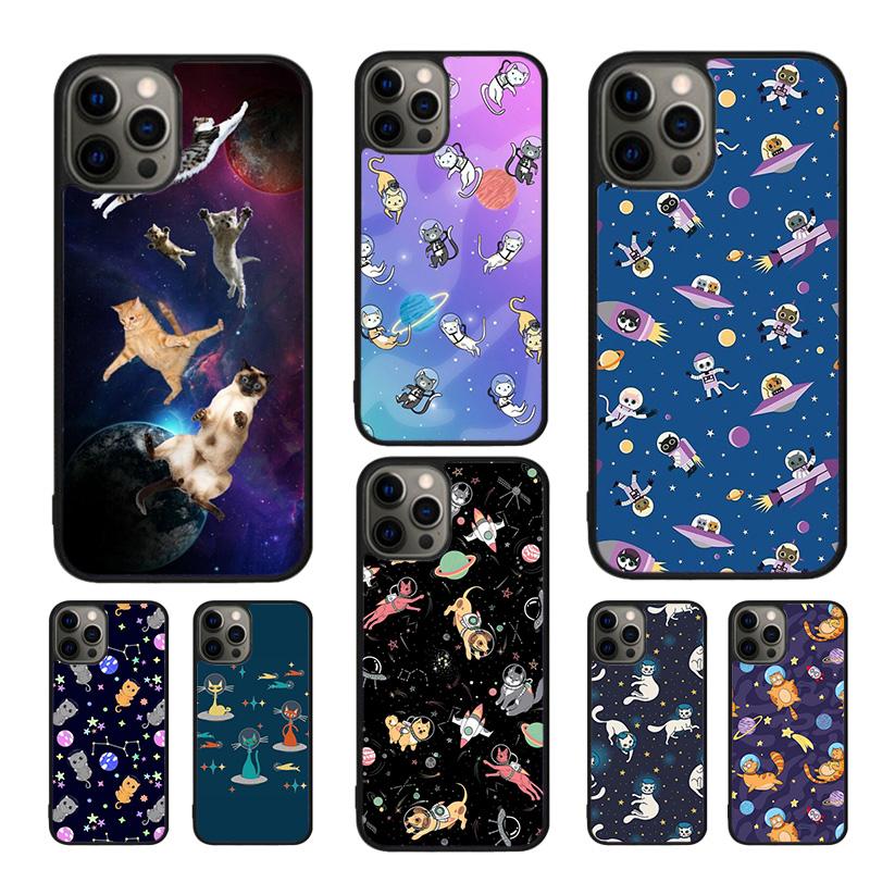 Cats In Space Mobile Phone Cases Cover For iPhone 17 Air 16e 15 14 12 13 11 Pro MAX apple Plus Coque