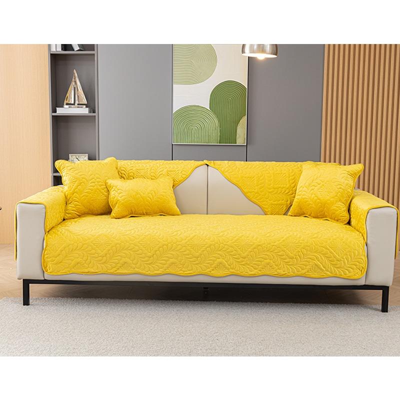 Nordic Sofa Cushion Simple Modern Universal Cover Elegant Light Luxury Non-Slip Four Seasons Sofa Protector 7070cm жёлтый 1540₽