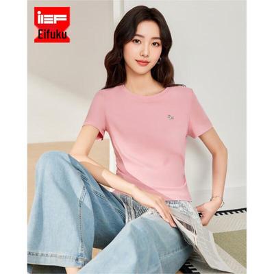 IEF Women's Korean Style Slim Fit T-shirt