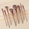Real Horse Hair Professional Custom LOGO 8pcs Makeup Brushes Set Makeup Brush Set with Pu Leather Holder case