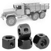 5mm to 12mm Aluminum Alloy Extension Adapter Hub Combiner Coupler for WPL D12 RC TruckBlack