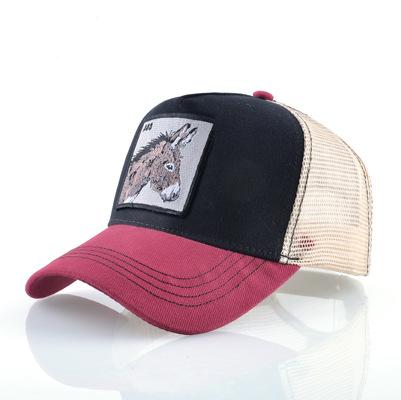 Trucker Fashionable Trendy Caps With Embroidery Animals Patch Four Seasons Adjustable Snapback Baseball Cap For Men Women Adjustable Visor Hat