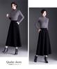 Trendy Women's Winter Woolen A-Line Half-Skirt: Mid-Length Flare Design