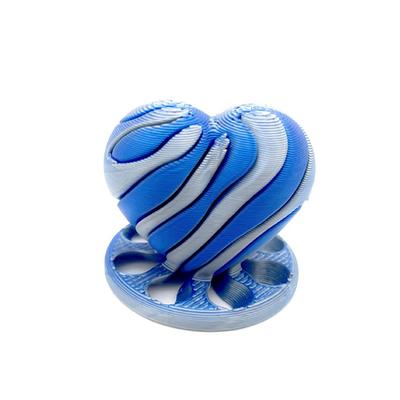 1 kus dekompresní otočná struktura hračky na uvolnění stresu 3D tištěné spirálové nemožné srdce průchozí fidget hračka
