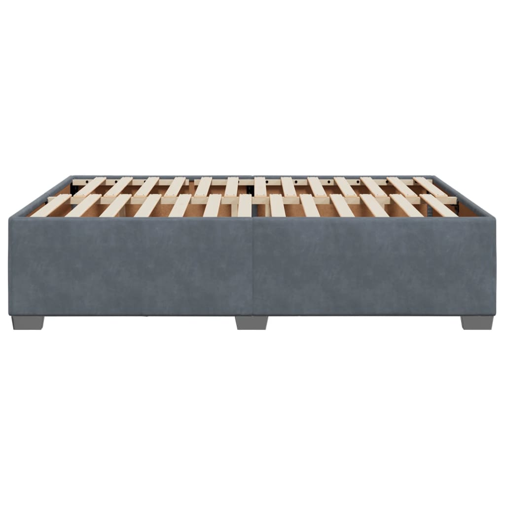 Vidaxl Bed Frame Without Mattress, Dark Gray, 140X200 Cm, Velvet