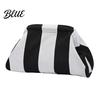 Multipurpose Handbag Women Woven Striped Clutch Purse Large Capacity Kiss Lock Purse Cosmetic Pouch Summer Beach Vacation Evening Dumpling Bag