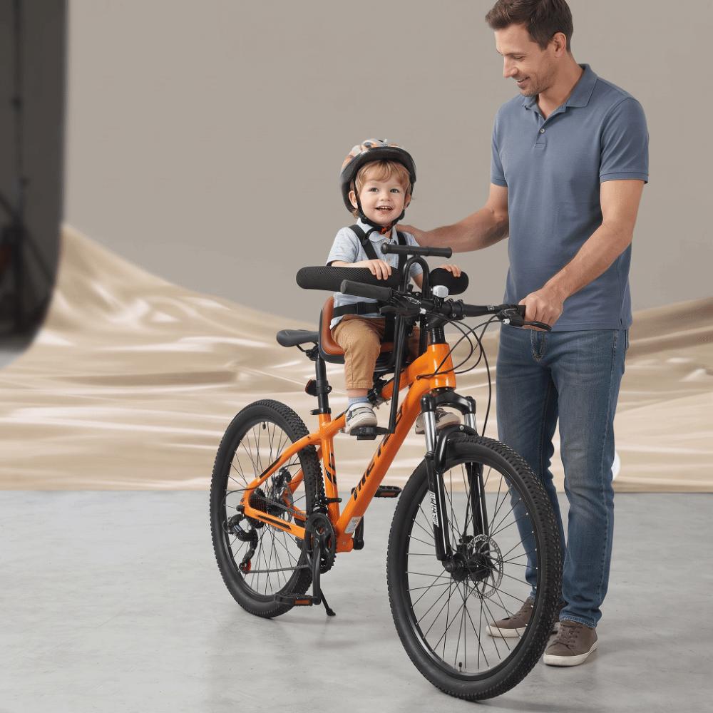 Scaun Copil Bicicletă Montat în Față Siguranță Completă Scaun Copil Bicicletă de Munte Utilizare Bicicletă Pliabilă