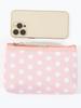 Classic Polka Dot Makeup Bag: Small Zipper Pouch & Key Holder