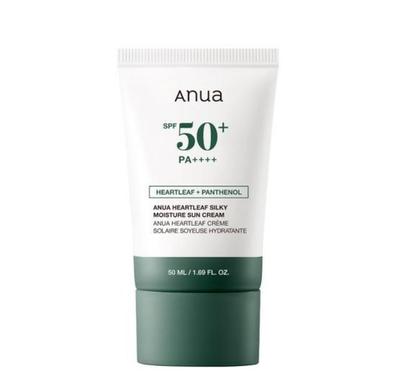 Herzblatt Seidenfeuchtigkeits-Sonnencreme 50ml – Koreanische SPF50+ Beruhigende Sonnencreme für Empfindliche Haut