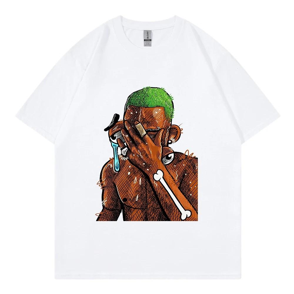 American Street Retro Rap T-shirt Hip-hop Style Men's T-shirt Summer Fashion New Retro Fashion Men's and Women's Streetwear Tops