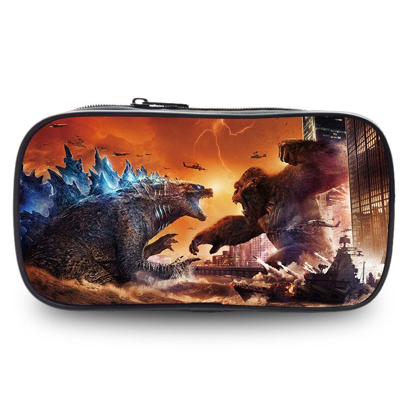 Godzilla Wars King Kong Pencil Case Stationery Case Pencil Case Student Office Pencil Bag Student Pencil Bag Stationery Storage Bag