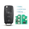 KEYYOU 3 Button Flip Remote Car Key Fob For VW PASSAT Polo Skoda Seat CADDY Golf Beetle JETTA 1J0959753 DA/AH 1K0959753G 434Mhz