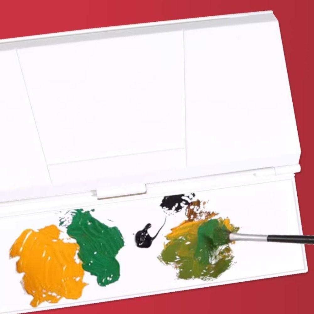24 Grids Watercolor Pigment Box Foldable Watercolor Mixing Tray Color Mixing Pallet Travel