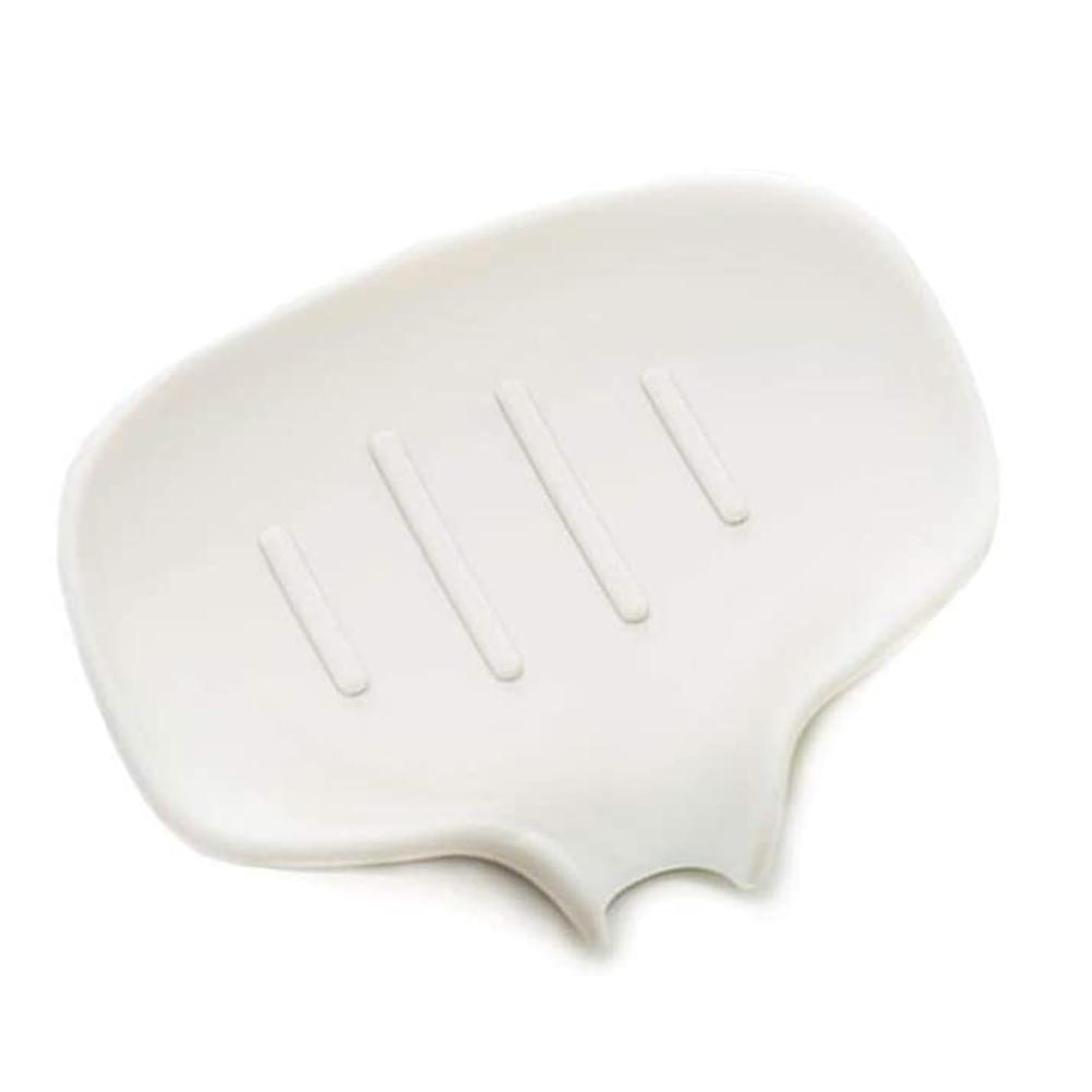 Silicone Soap Dish Drain Holder Draining Tray Keep Soap Bars Dry Clean