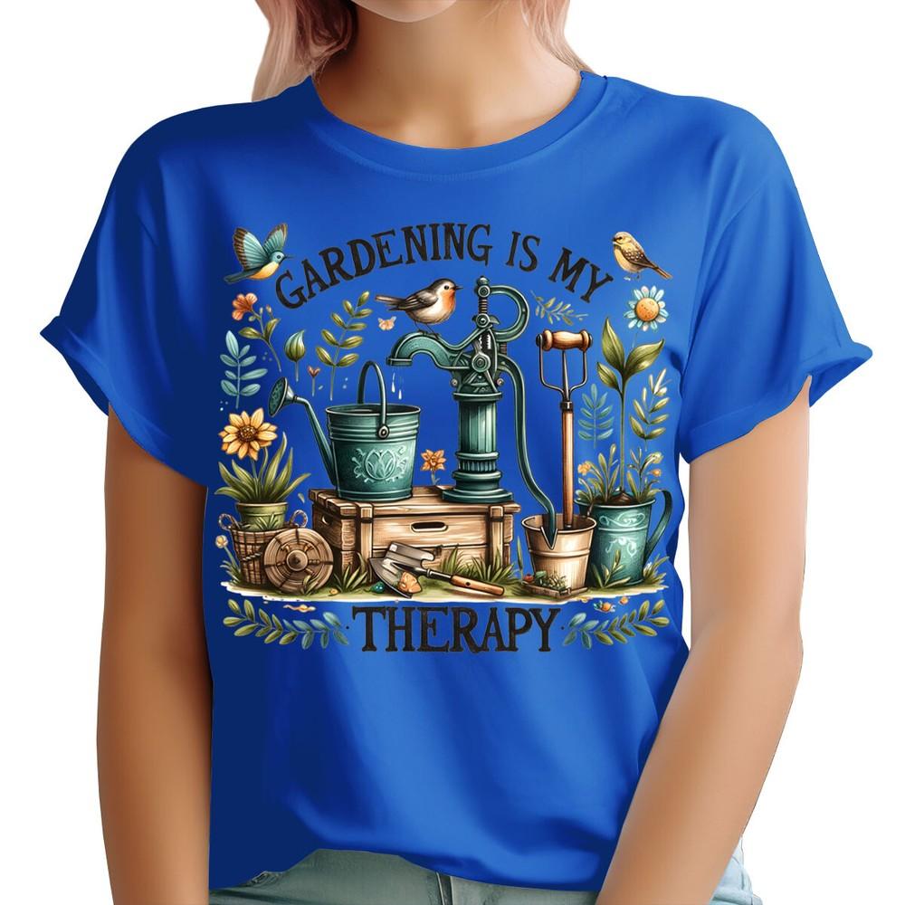 Gardening Is My Therapy Funny Garden Lover Gardeners Unisexs TShirts Top Ta91
