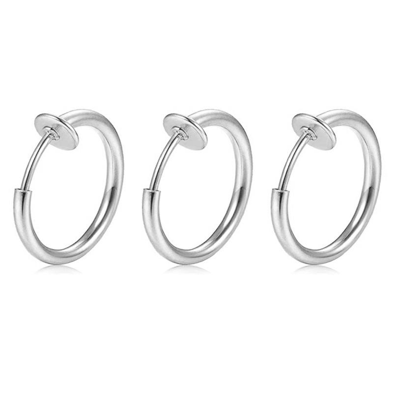 C -Shaped Double -Circle Ear Clip Nasal Ring Fake Nasal Ring 12 -In -One Combination Set