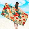 Vibrant Summer Fruit Print Beach Towel Oversized Microfiber Towel for Vacation Camping Swimming and Outdoor Use