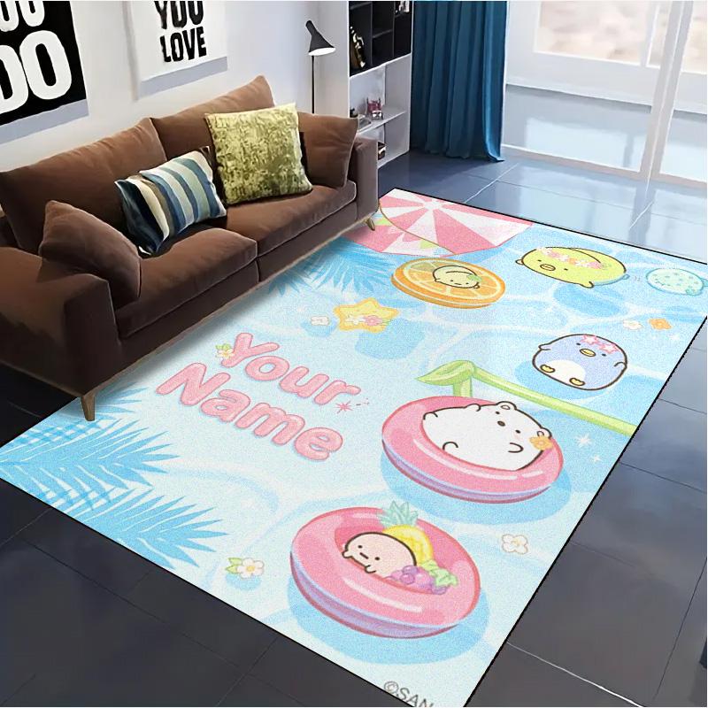 Name Custom Sumikko Carpet Rug for Living Room Bedroom Home Sofa Decoration,Kids play Non-slip Floor Mat