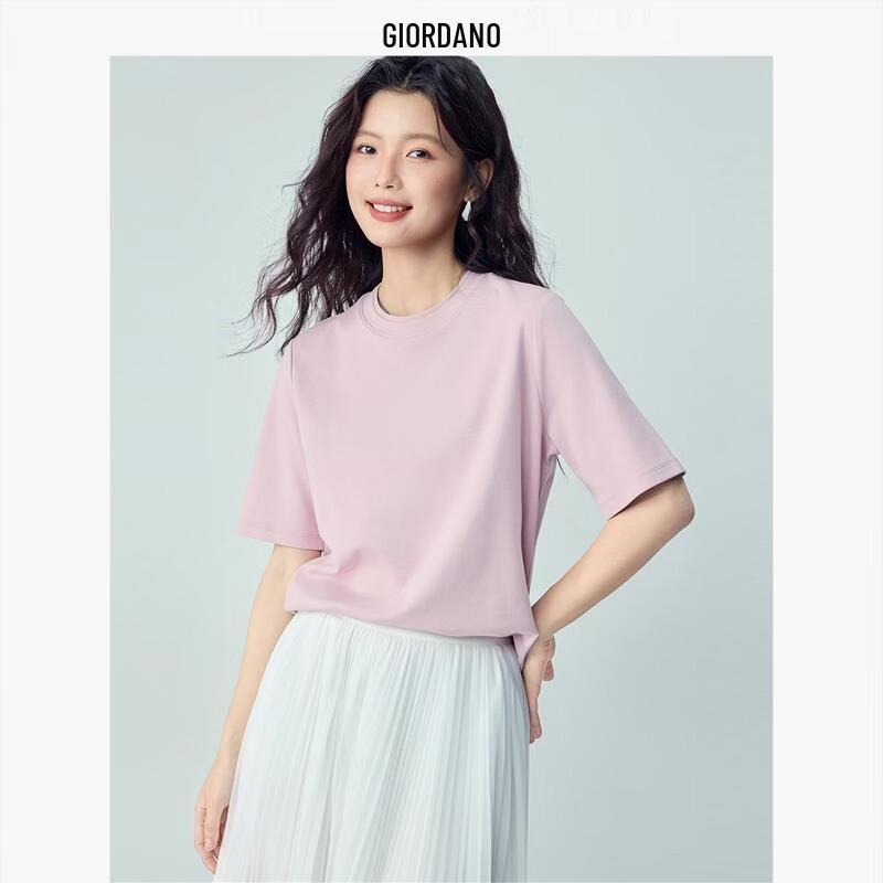 

Giordano Women s Pure Cotton Solid Color Round Neck T-Shirt M
