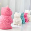3D Fat Cat Candle Silicone Mold Handmade Cute Size Sitting Cat Aromatherapy Candle DIY Toy Cake Mold Gypsum Resin Ornament Gift