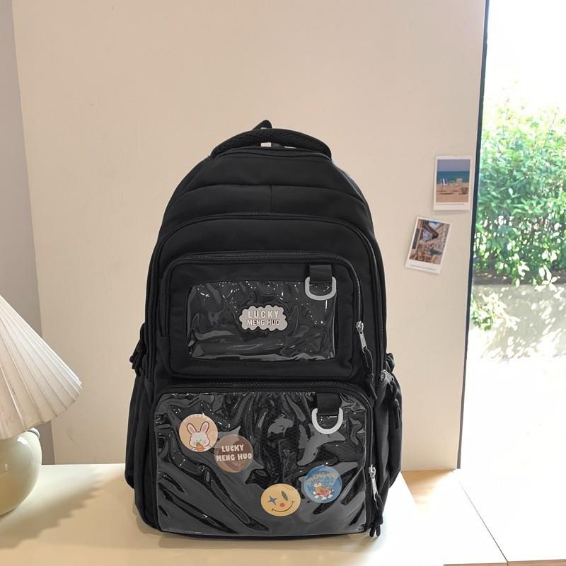 Mori large-capacity backpack female ins college style soft sister girl versatile transparent pain bag student class schoolbag