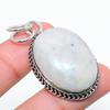 Natural Rainbow Moonstone Gemstone 925 Sterling Silver Pendant 1.89" Q3b89