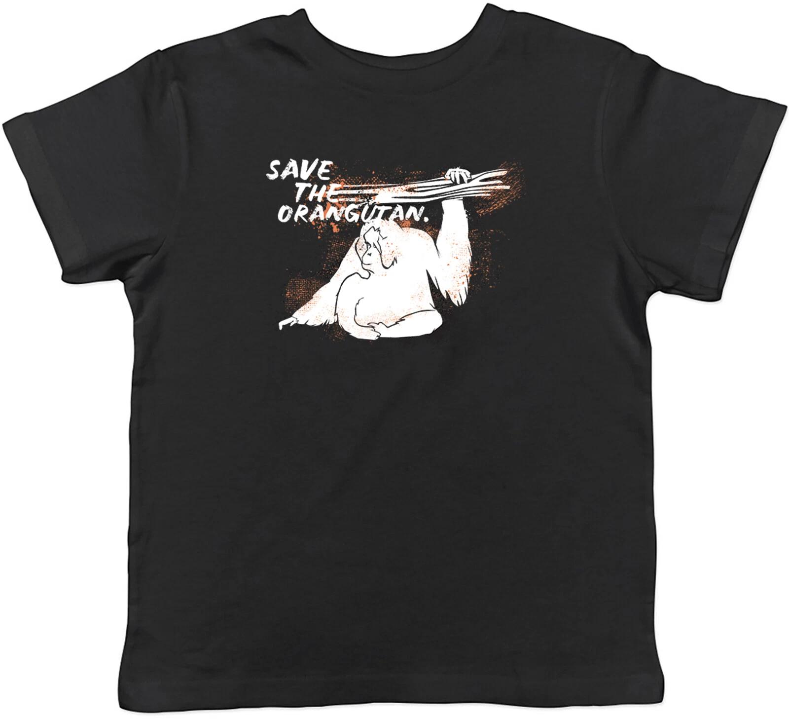 Save the Orangutan Kids T-Shirt Grunge Wildlife Childrens Boys Girls Gift 130